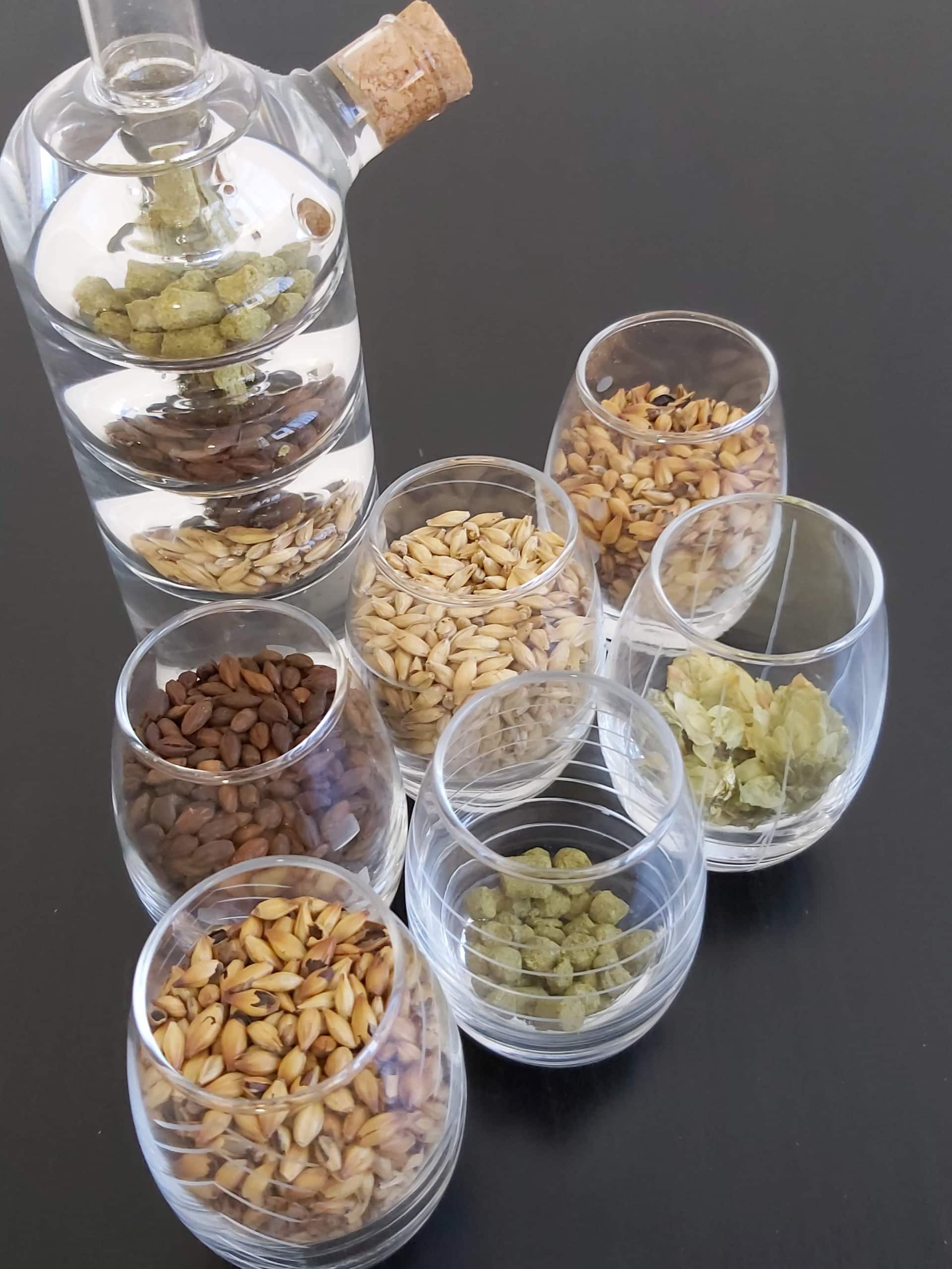 Malte e lúpulo usados para fabricar as cervejas Nova Vida